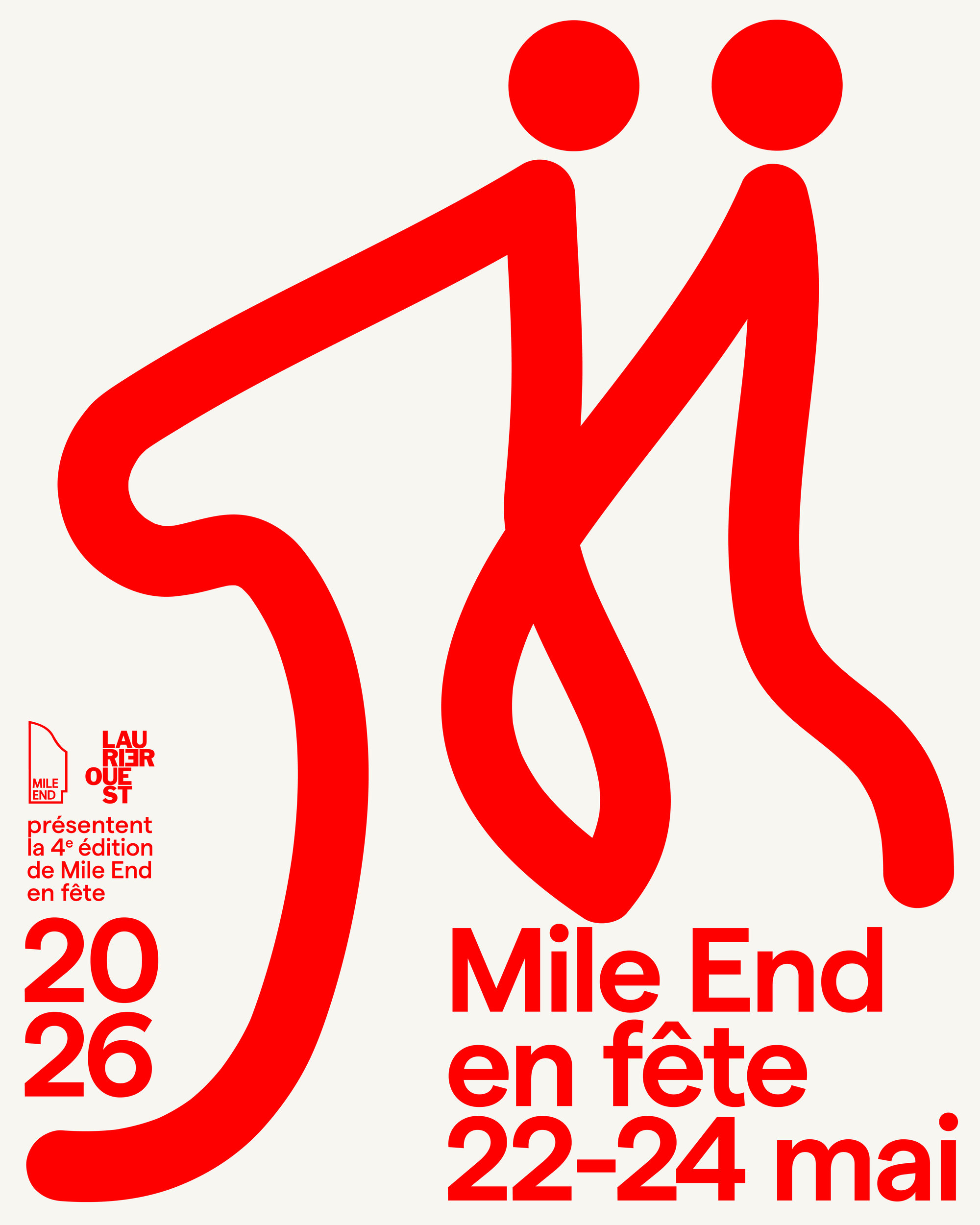 Affiche de Mile End en fête édition 2026 du 22 au 24 mai 2026
